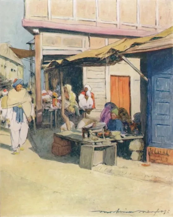 Framed Print : A Street Corner, Peshawur, 1905. Artist: Mortimer Luddington Menpes Framed Print : A Street Corner, Peshawur, 1905. Artist: Mortimer Luddington Menpes