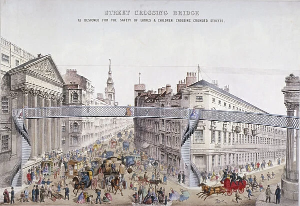 Street Crossing Bridge, London, 1862