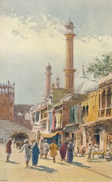 Framed Print : A Street in Delhi - Looking Towards the Jumma Musjid, c1880 (1905). Artist: Alexander Henry Hallam Murray Framed Print : A Street in Delhi - Looking Towards the Jumma Musjid, c1880 (1905). Artist: Alexander Henry Hallam Murray