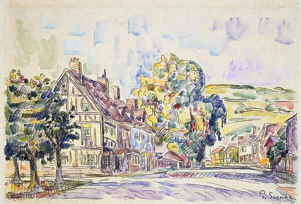 Street with a Frame House in Normandy, c1925. Artist: Paul Signac