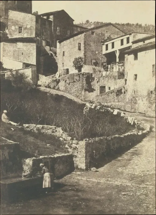 Framed Print : A Street in Grasse, 1852. Creator: Charles Negre Framed Print : A Street in Grasse, 1852. Creator: Charles Negre