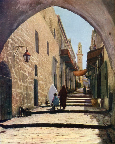 A street in Jerusalem, Israel, 1926