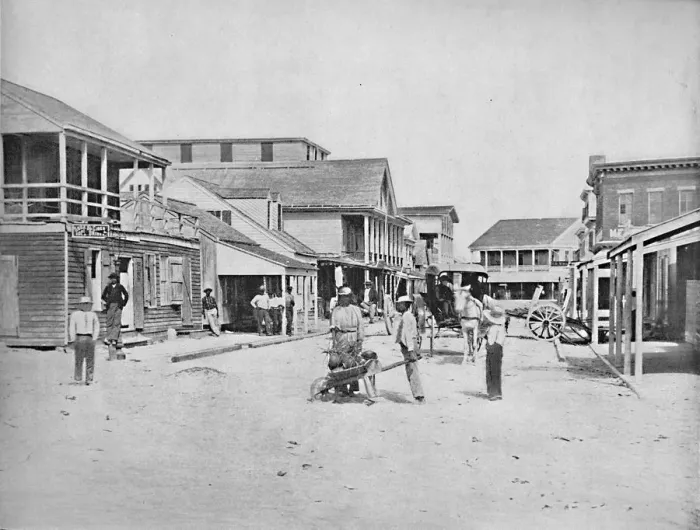 Framed Print : Street in Key West, Florida, c1897. Creator: Unknown Framed Print : Street in Key West, Florida, c1897. Creator: Unknown