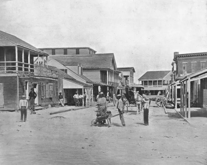 Framed Print : Street in Key West, Florida, USA, c1900. Creator: Unknown