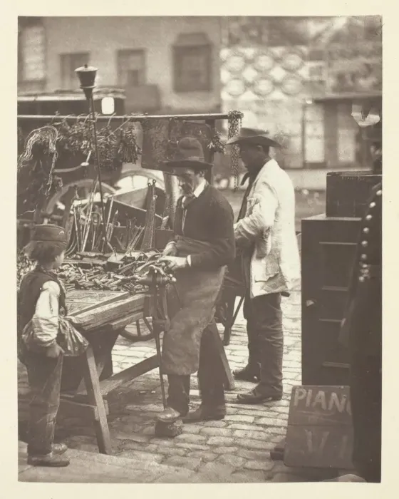 Framed Print : The Street Locksmith, 1881. Creator: John Thomson Framed Print : The Street Locksmith, 1881. Creator: John Thomson
