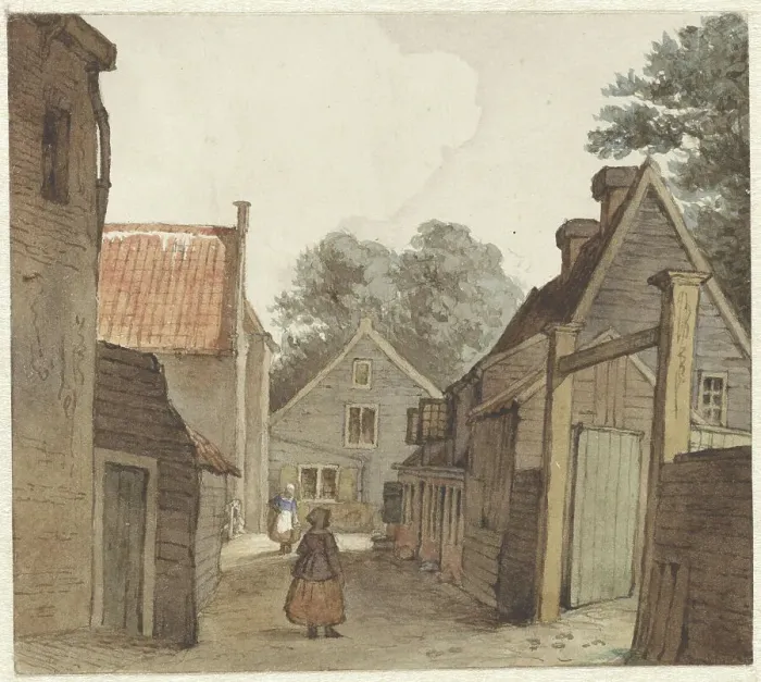 Framed Print : Street at the Manege, 1820-1872. Creator: Hendrik Abraham Klinkhamer Framed Print : Street at the Manege, 1820-1872. Creator: Hendrik Abraham Klinkhamer