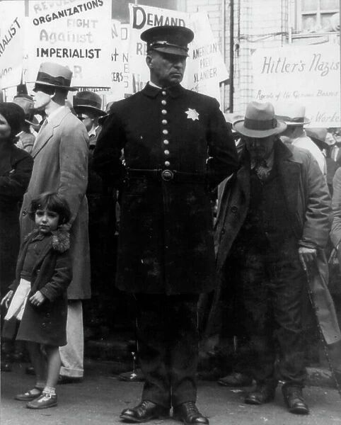 Street meeting, San Francisco, California, 1936. Creator: Dorothea Lange
