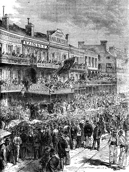 A street in New Orleans on election day, 1860 (c1880)