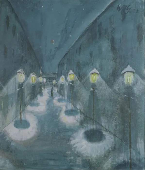 Framed Print : Street by Night, 1922. Creator: Gramatté, Walter (1897-1929) Framed Print : Street by Night, 1922. Creator: Gramatté, Walter (1897-1929)