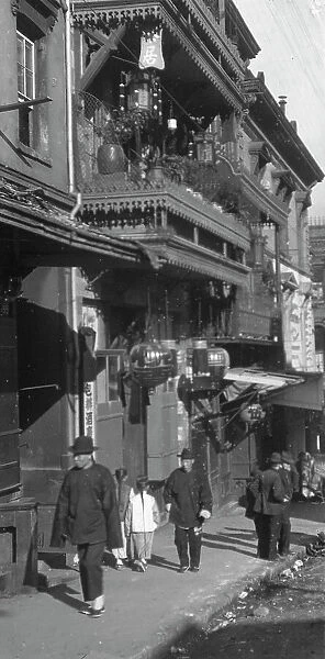 The street of painted balconies, Chinatown, San Francisco, between 1896 and 1906. Creator: Arnold Genthe