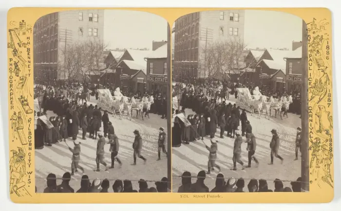 Framed Print : Street Parade, 1886 / 88. Creator: Henry Hamilton Bennett Framed Print : Street Parade, 1886 / 88. Creator: Henry Hamilton Bennett