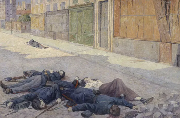 Framed Print : A Street in Paris in May 1871, 1903-1905. Artist: Luce, Maximilien (1858-1941) Framed Print : A Street in Paris in May 1871, 1903-1905. Artist: Luce, Maximilien (1858-1941)