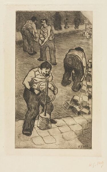 The Street Pavers, 1894. Creator: Henri Gabriel Ibels (French, 1867-1936)