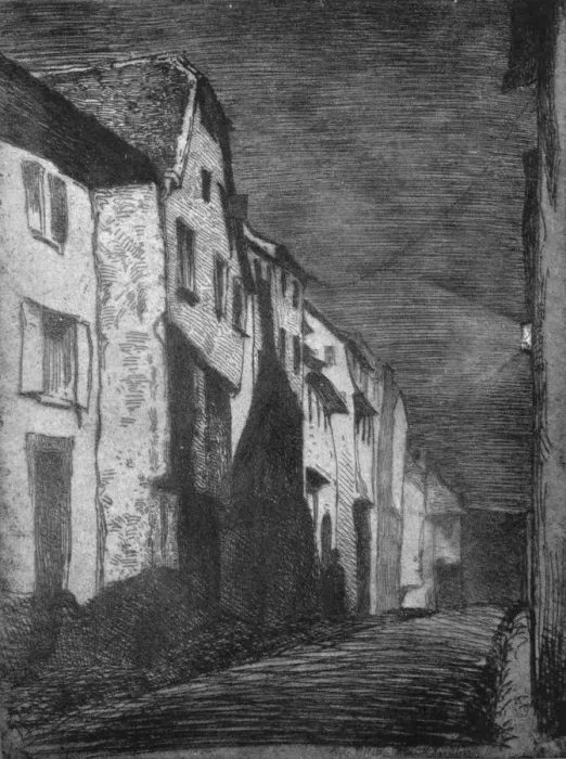 Framed Print : Street at Saverne, 1858, (1903). Artist: James Abbott McNeill Whistler Framed Print : Street at Saverne, 1858, (1903). Artist: James Abbott McNeill Whistler