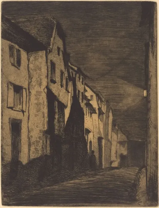 Framed Print : Street at Saverne, 1858. Creator: James Abbott McNeill Whistler Framed Print : Street at Saverne, 1858. Creator: James Abbott McNeill Whistler