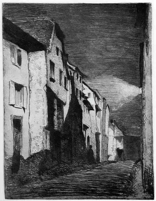 Framed Print : Street at Saverne, 19th century (1904). Artist: James Abbott McNeill Whistler Framed Print : Street at Saverne, 19th century (1904). Artist: James Abbott McNeill Whistler