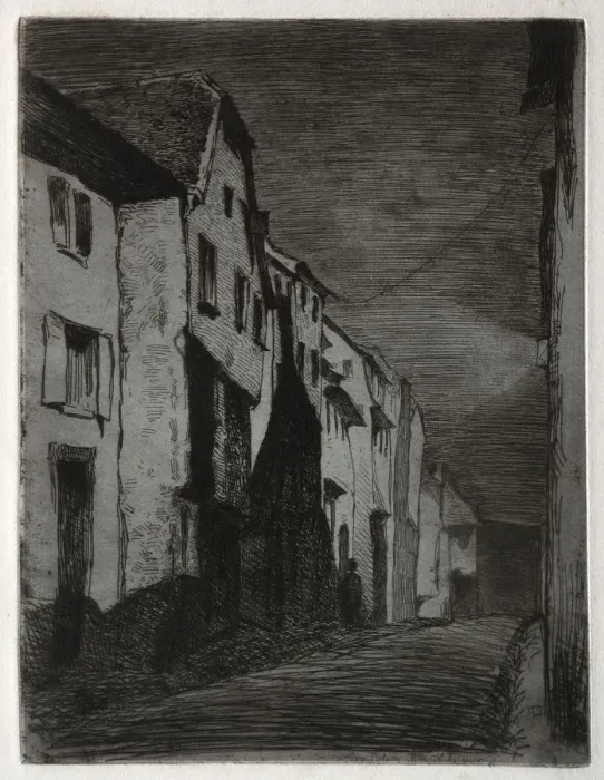 Framed Print : Street at Saverne. Creator: James McNeill Whistler (American, 1834-1903)