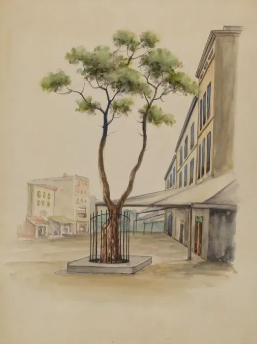 Framed Print : Street Scene, 1935  /  1942. Creator: Unknown
