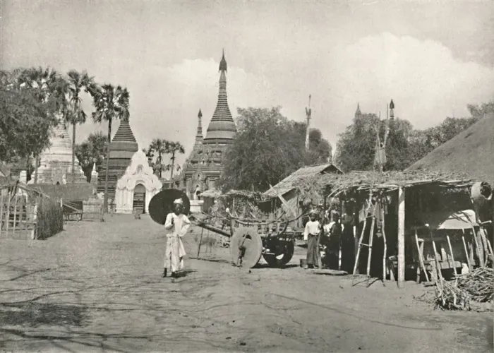 Framed Print : Street Scene, Bhamo, 1900. Creator: Unknown