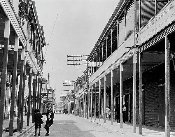 Street scene, Colon, Panama, c.between 1910 and 1920. Creator: Unknown