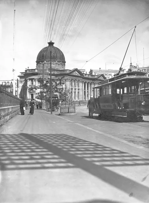 Framed Print : Street scene out the front of Customs House, Brisbane, Queensland, 1905 Framed Print : Street scene out the front of Customs House, Brisbane, Queensland, 1905