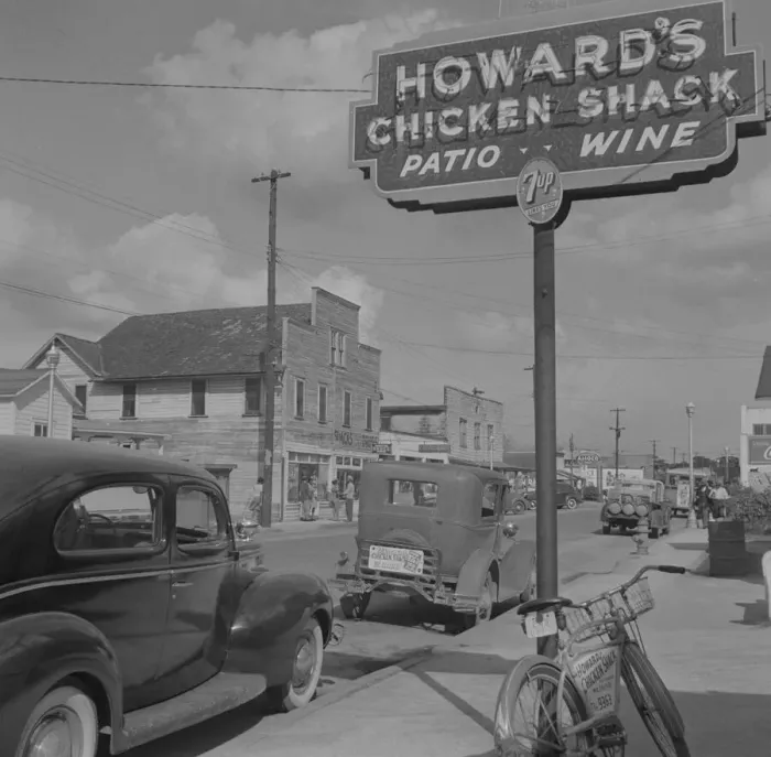 Framed Print : Street scene, Daytona Beach, Florida, 1943. Creator: Gordon Parks Framed Print : Street scene, Daytona Beach, Florida, 1943. Creator: Gordon Parks