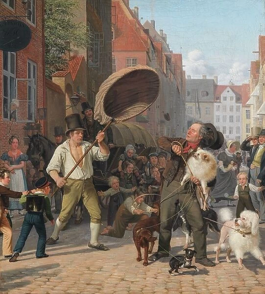 Street Scene in the Dogdays, 1832. Creator: Wilhelm Marstrand