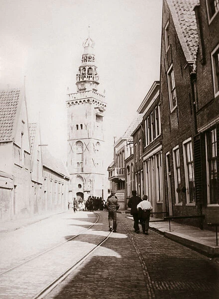 Street scene, Monnickendam, Netherlands, 1898. Artist: James Batkin