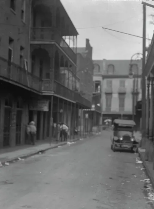 Framed Print : Street scene, New Orleans, between 1920 and 1926. Creator: Arnold Genthe Framed Print : Street scene, New Orleans, between 1920 and 1926. Creator: Arnold Genthe