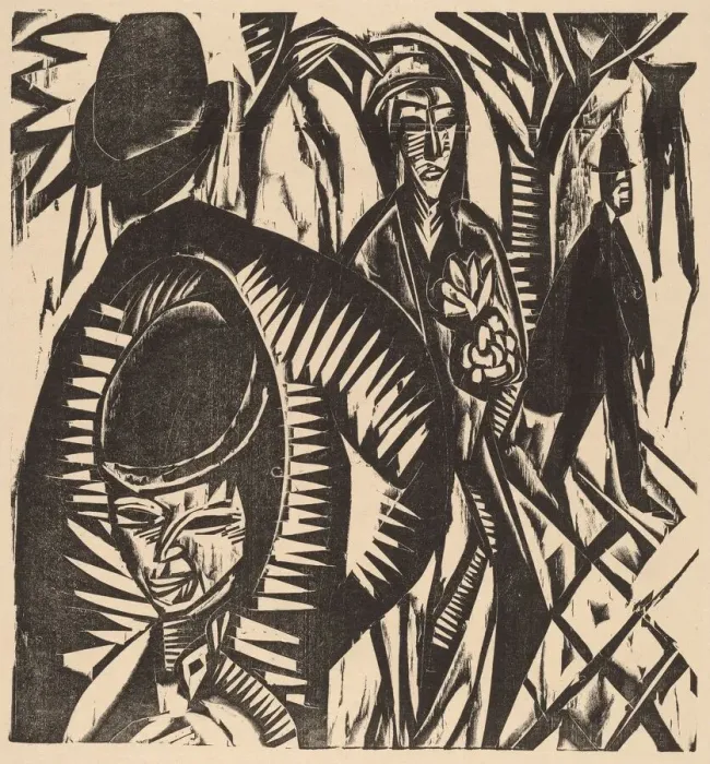 Framed Print : Street Scene After the Rain, 1914. Creator: Ernst Kirchner Framed Print : Street Scene After the Rain, 1914. Creator: Ernst Kirchner
