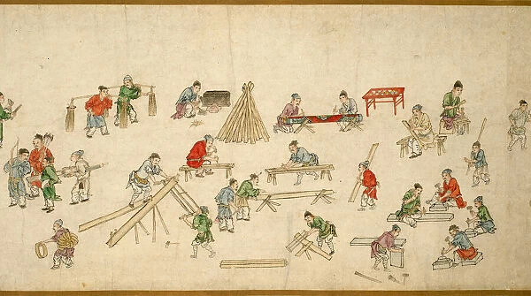 Street Scenes in Times of Peace, Yuan dynasty (1279-1368), 14th century. Creator: Zhu Yu