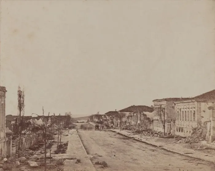 Framed Print : Street in Sebastopol, 1855-1856. Creator: James Robertson Framed Print : Street in Sebastopol, 1855-1856. Creator: James Robertson