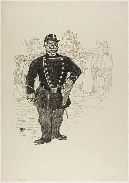 Street Security, May 1894. Creator: Theophile Alexandre Steinlen