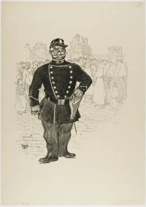 Framed Print : Street Security, May 1894. Creator: Theophile Alexandre Steinlen Framed Print : Street Security, May 1894. Creator: Theophile Alexandre Steinlen