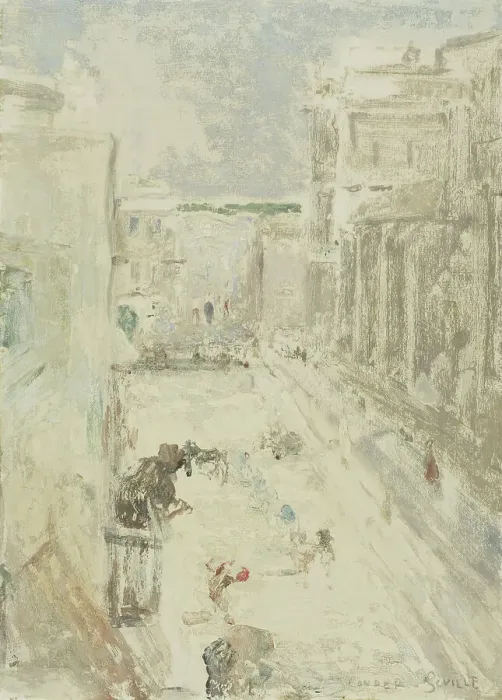 Framed Print : Street in Seville, 1905. Creator: Charles Conder Framed Print : Street in Seville, 1905. Creator: Charles Conder
