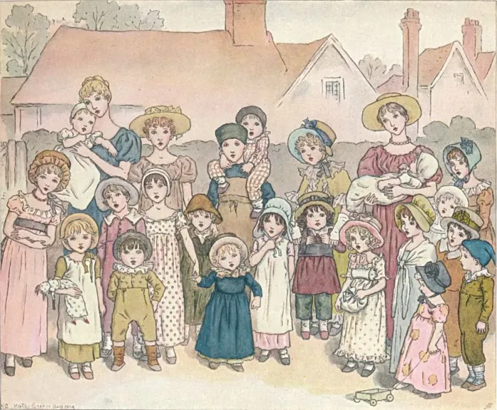 Framed Print : The Street Show, c1892, (1906). Creator: Catherine Greenaway Framed Print : The Street Show, c1892, (1906). Creator: Catherine Greenaway