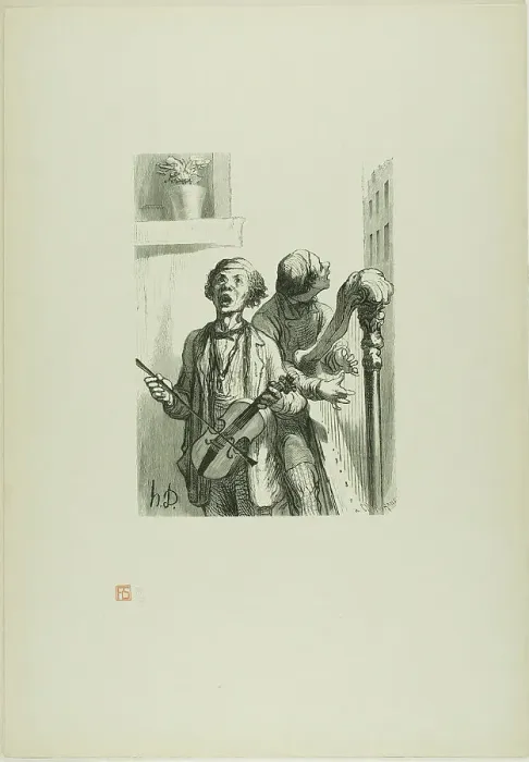 Framed Print : The Street Singers, 1862, printed 1920. Creator: Charles Maurand