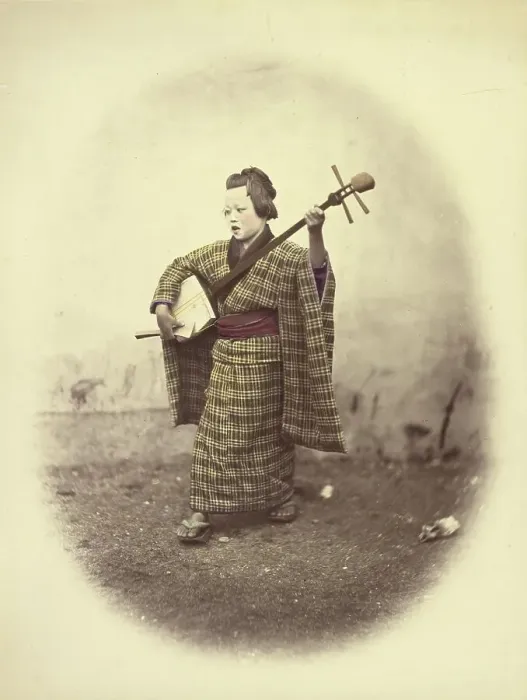 Framed Print : Street Singing Girl, 1866-1867. Creator: Felice Beato Framed Print : Street Singing Girl, 1866-1867. Creator: Felice Beato