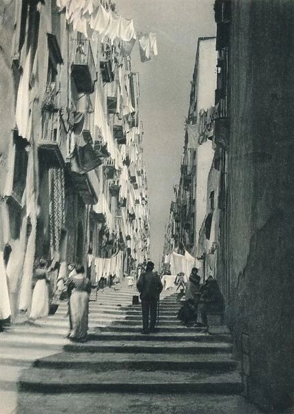 Street in the suburbs, Naples, Italy, 1927. Artist: Eugen Poppel