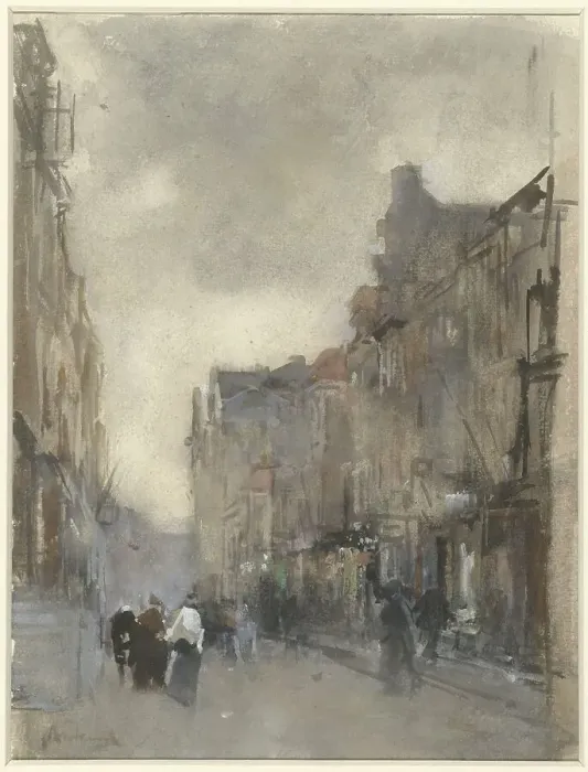 Framed Print : Street view in The Hague, c.1874, (1925 or earlier). Creator: Floris Arntzenius Framed Print : Street view in The Hague, c.1874, (1925 or earlier). Creator: Floris Arntzenius