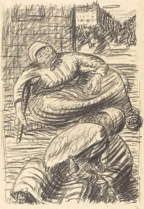 Framed Print : Street in Warsaw, published 1915. Creator: Ernst Barlach Framed Print : Street in Warsaw, published 1915. Creator: Ernst Barlach
