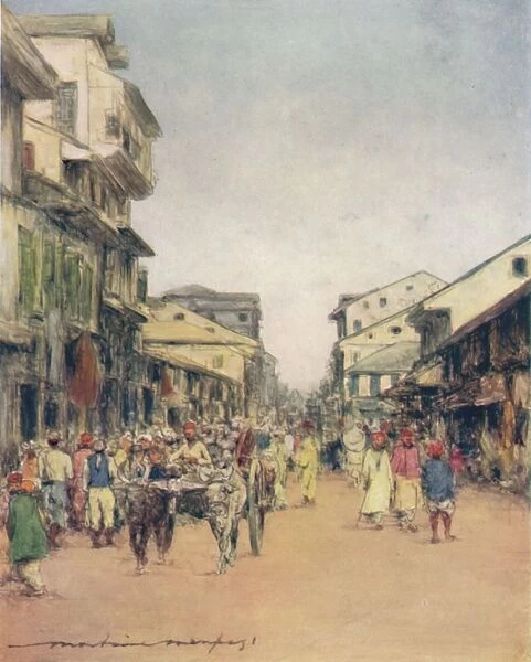In the Streets of Delhi, 1905. Artist: Mortimer Luddington Menpes
