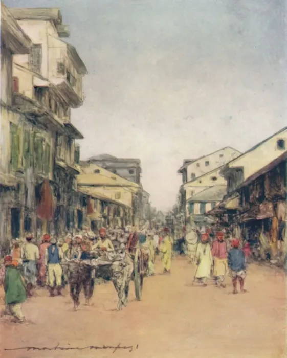Framed Print : In the Streets of Delhi, 1905. Artist: Mortimer Luddington Menpes Framed Print : In the Streets of Delhi, 1905. Artist: Mortimer Luddington Menpes