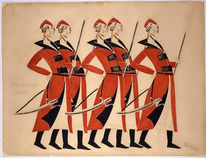 Framed Print : The Streltsy. Costume design for the opera The Life for the Tsar by M. Glinka, 1913. Creator: Tatlin, Vladimir Evgraphovich (1885-1953) Framed Print : The Streltsy. Costume design for the opera The Life for the Tsar by M. Glinka, 1913. Creator: Tatlin, Vladimir Evgraphovich (1885-1953)