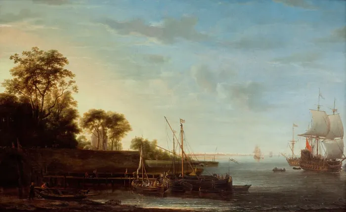 Framed Print : Stretch of Coast by the Zuiderzee, late 1600s or early 1700s. Creator: Simon de Vlieger Framed Print : Stretch of Coast by the Zuiderzee, late 1600s or early 1700s. Creator: Simon de Vlieger