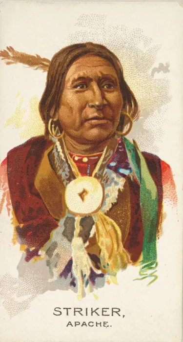 Framed Print : Striker, Apache, from the American Indian Chiefs series (N2) for Allen & Framed Print : Striker, Apache, from the American Indian Chiefs series (N2) for Allen &