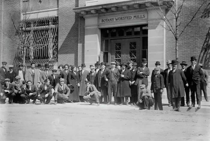 Framed Print : Strikers awaiting pay, 1912. Creator: Bain News Service Framed Print : Strikers awaiting pay, 1912. Creator: Bain News Service