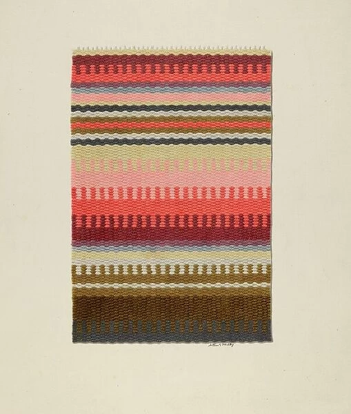 Striped Stair Carpet, 1935  /  1942. Creator: Merkley, Arthur G