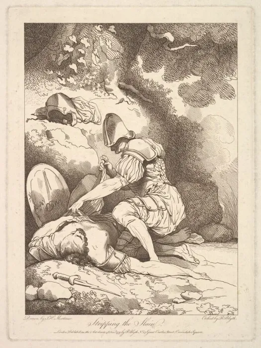 Framed Print : Stripping the Slain, November 15, 1779. Creator: Robert Blyth Framed Print : Stripping the Slain, November 15, 1779. Creator: Robert Blyth