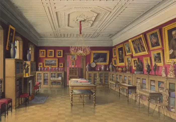 Framed Print : The Stroganov Palace in Saint Petersburg. Library, 1865. Artist: Mayblum, Jules (19th century) Framed Print : The Stroganov Palace in Saint Petersburg. Library, 1865. Artist: Mayblum, Jules (19th century)